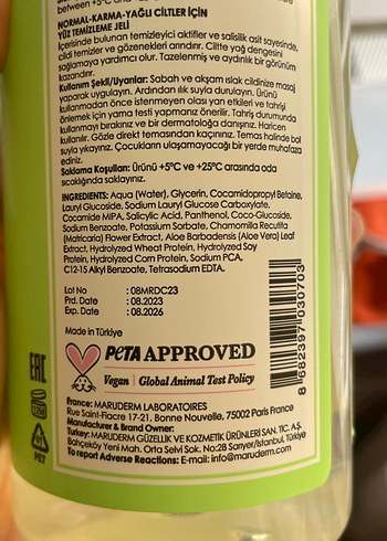 Maruderm Arındırıcı Yüz Temizleme Jeli 400 ml - Görsel 4