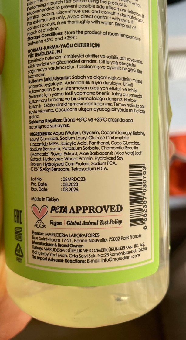 Maruderm Arındırıcı Yüz Temizleme Jeli 400 ml - Görsel 4