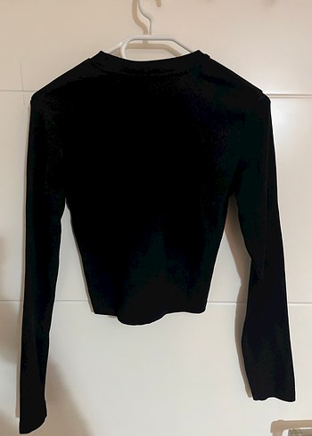 Siyah Uzun Kollu Kadın Body Bluz - Görsel 2