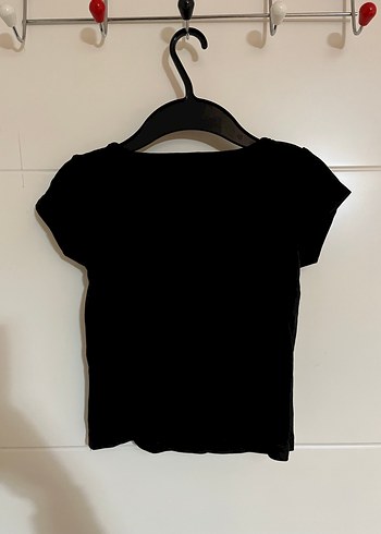 Siyah Kısa Kollu Crop - Görsel 2