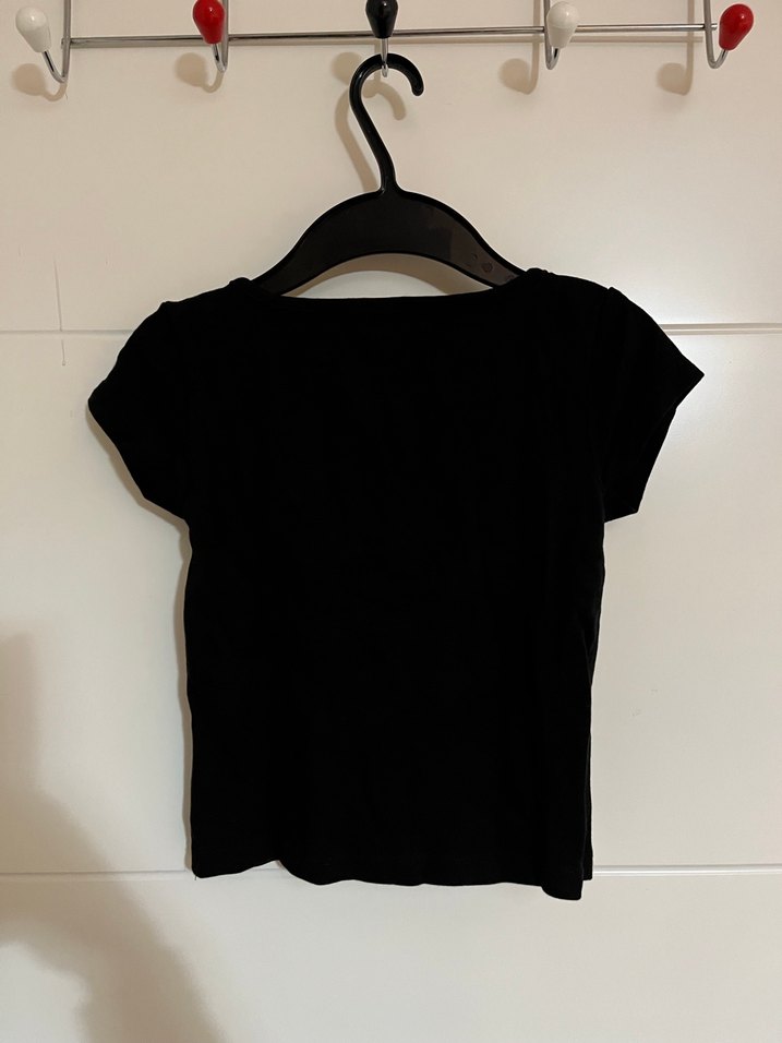 Siyah Kısa Kollu Crop - Görsel 2