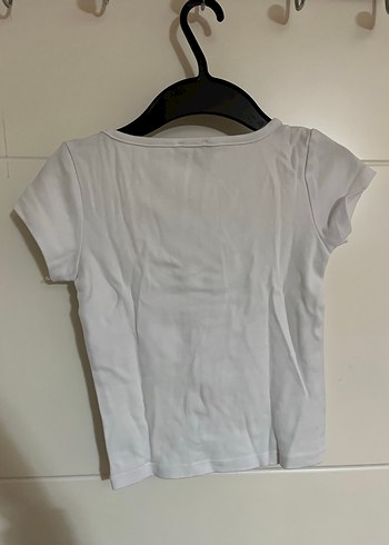 Kadın Beyaz Kısa Kollu Crop - Görsel 2