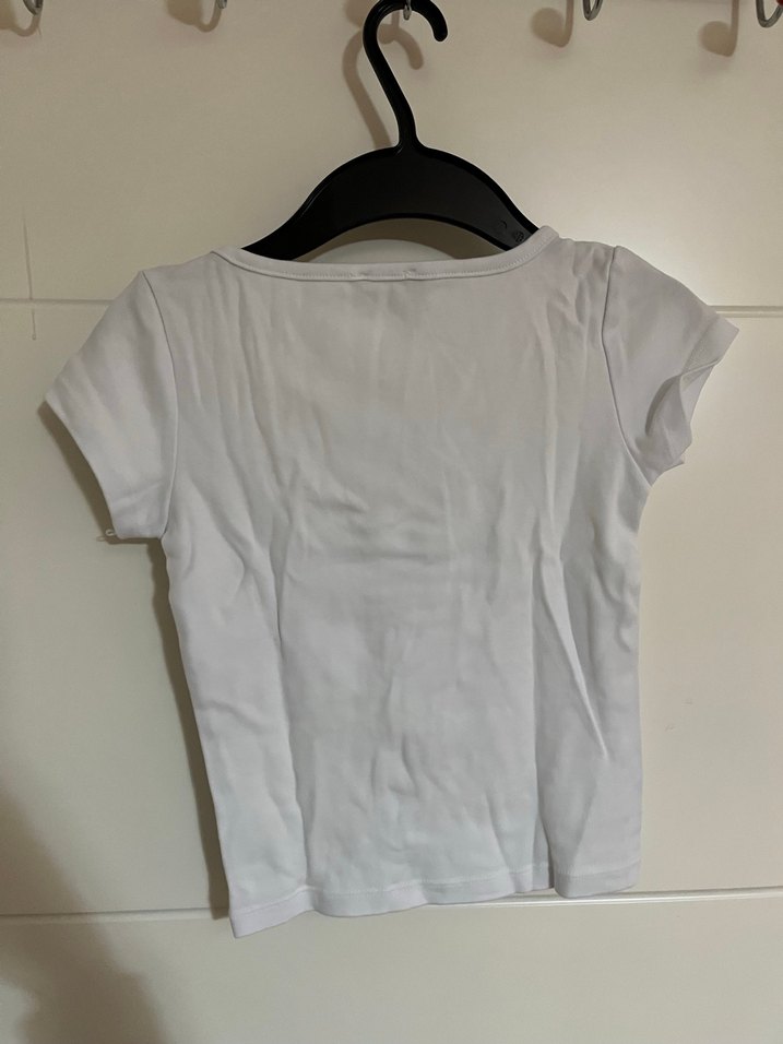 Kadın Beyaz Kısa Kollu Crop - Görsel 2