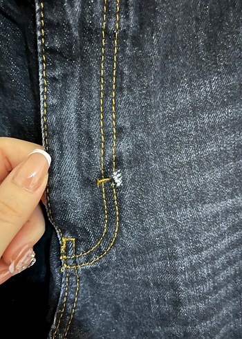 Kadın Füme Bol Kesim Denim Pantolon - Görsel 4