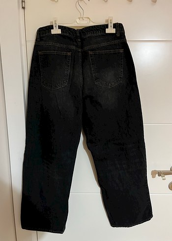 Kadın Füme Bol Kesim Denim Pantolon - Görsel 3