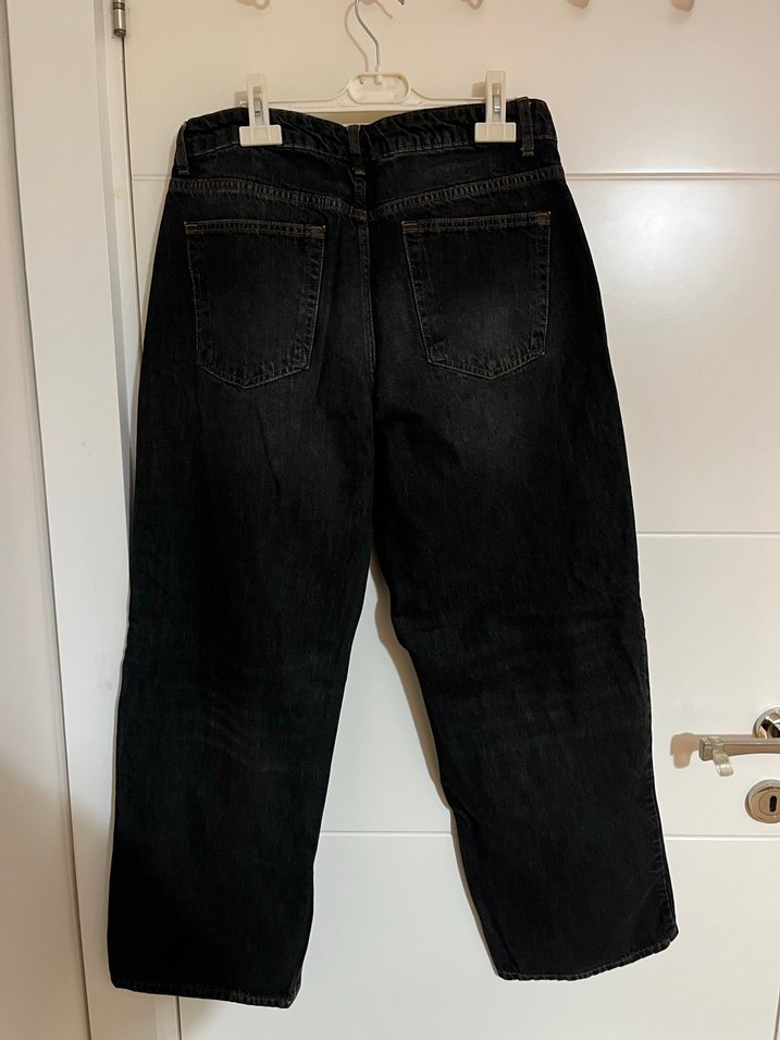 Kadın Füme Bol Kesim Denim Pantolon - Görsel 3