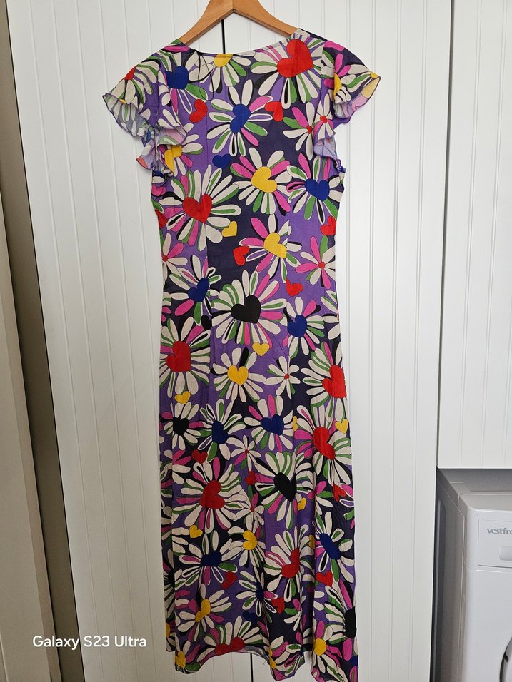 Çiçek Desenli Uzun  yazlık Elbisesi - Görsel 2