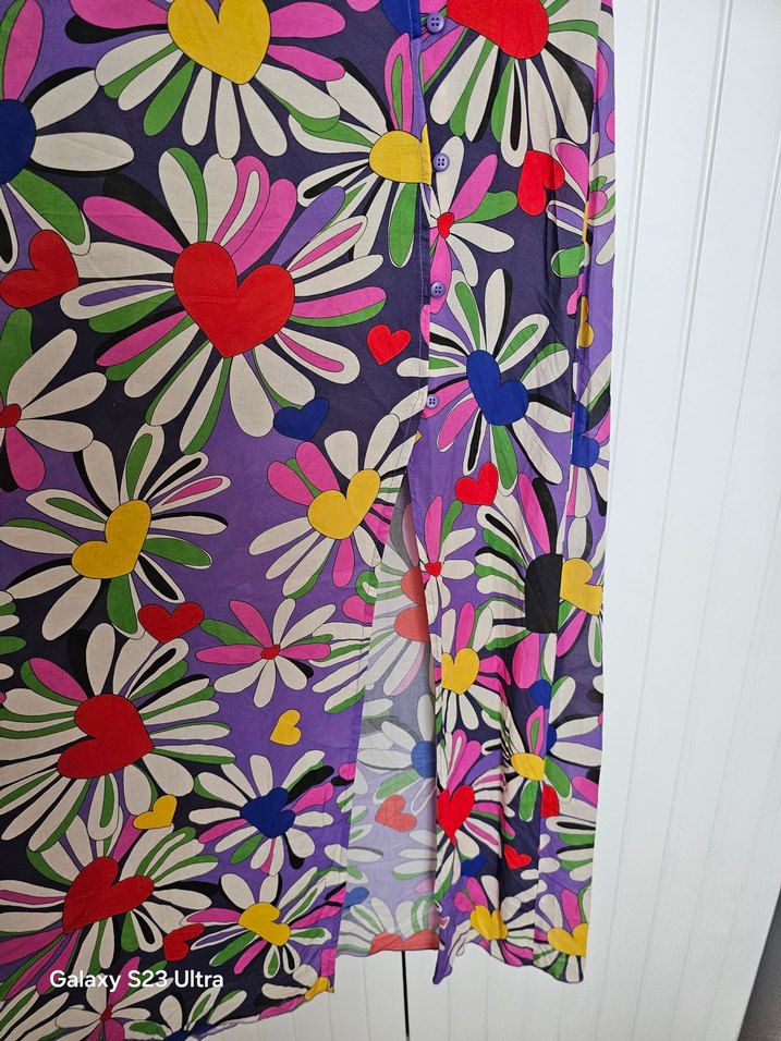 Çiçek Desenli Uzun  yazlık Elbisesi - Görsel 3