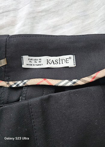 xl Beden Gri Kadın Keten Pilili Kumaş Pantolon