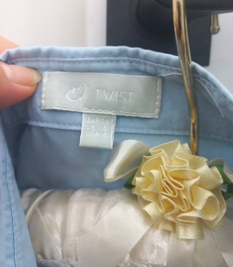 Mavi Keten Düğmeli Kadın Gömlek - Görsel 4