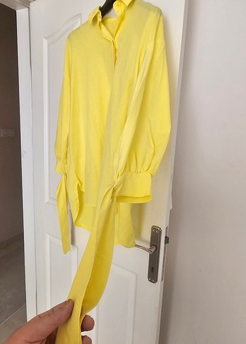 Sarı Uzun Kollu Gömlek - Görsel 5