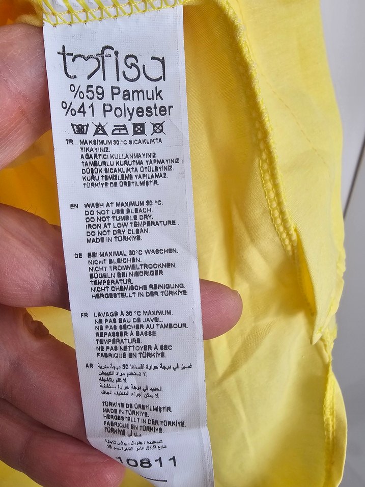 Sarı Uzun Kollu Gömlek - Görsel 4
