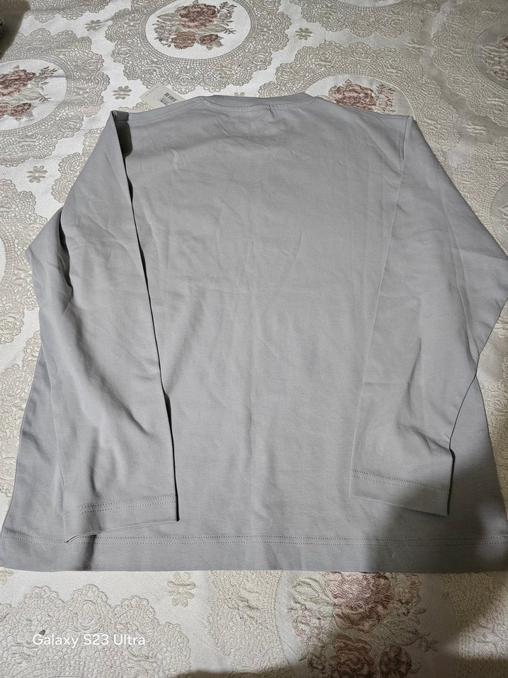 LUFIAN Gri Pamuklu Erkek Tişört - Görsel 3