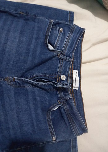 Kadın Lacivert Düğmeli Jean Pantolon - Görsel 3