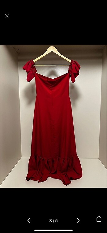 xs Beden The Latest Thing Midi Kırmızı Elbise