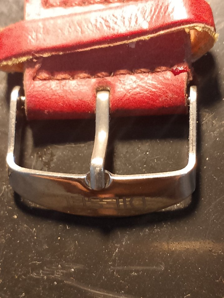 Orijinal damgalı mühürlü Diesel marka tek taraflı deri kordon - Görsel 3