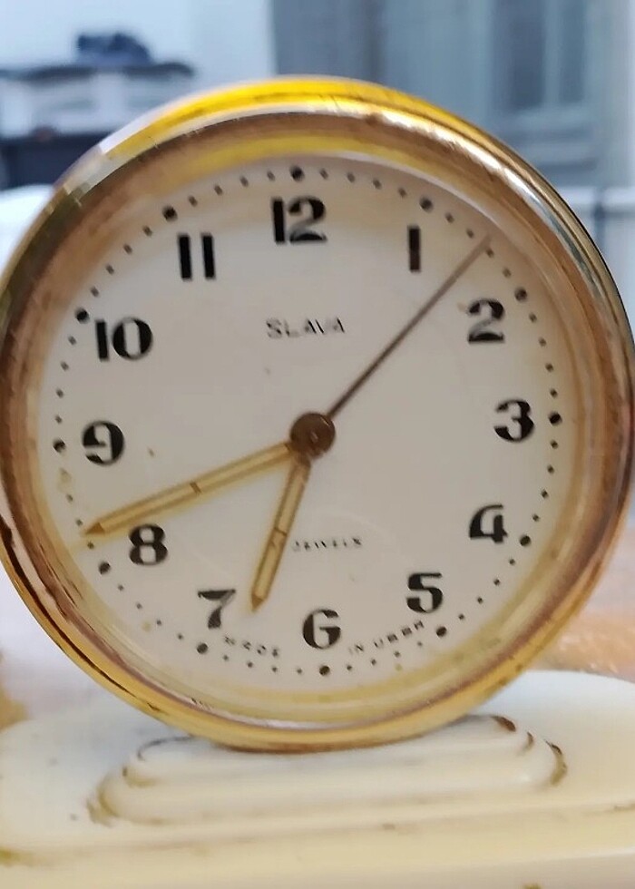 1960'ların ürünü Rus malı Slova marka küçük boy kurmalı alarmlı  - Görsel 3