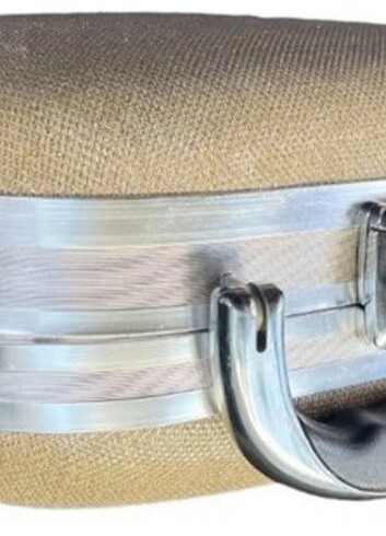 Yeni ürün içi kumaş kaplı makyaj çantası metal mini valiz satış 