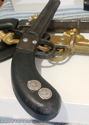 Dekorluk koleksiyonluk eskitme yapılmış döküm ve pirinç - Görsel 17