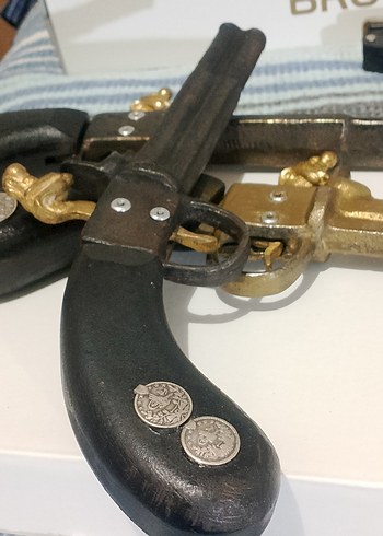 Dekorluk koleksiyonluk eskitme yapılmış döküm ve pirinç - Görsel 15