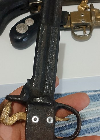 Dekorluk koleksiyonluk eskitme yapılmış döküm ve pirinç - Görsel 13