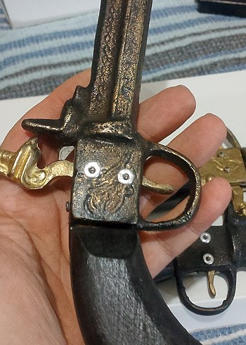 Dekorluk koleksiyonluk eskitme yapılmış döküm ve pirinç - Görsel 7