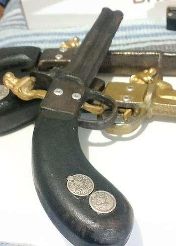 Dekorluk koleksiyonluk eskitme yapılmış döküm ve pirinç - Görsel 2