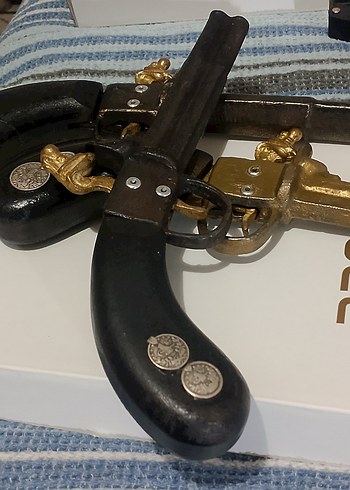 Dekorluk koleksiyonluk eskitme yapılmış döküm ve pirinç - Görsel 3