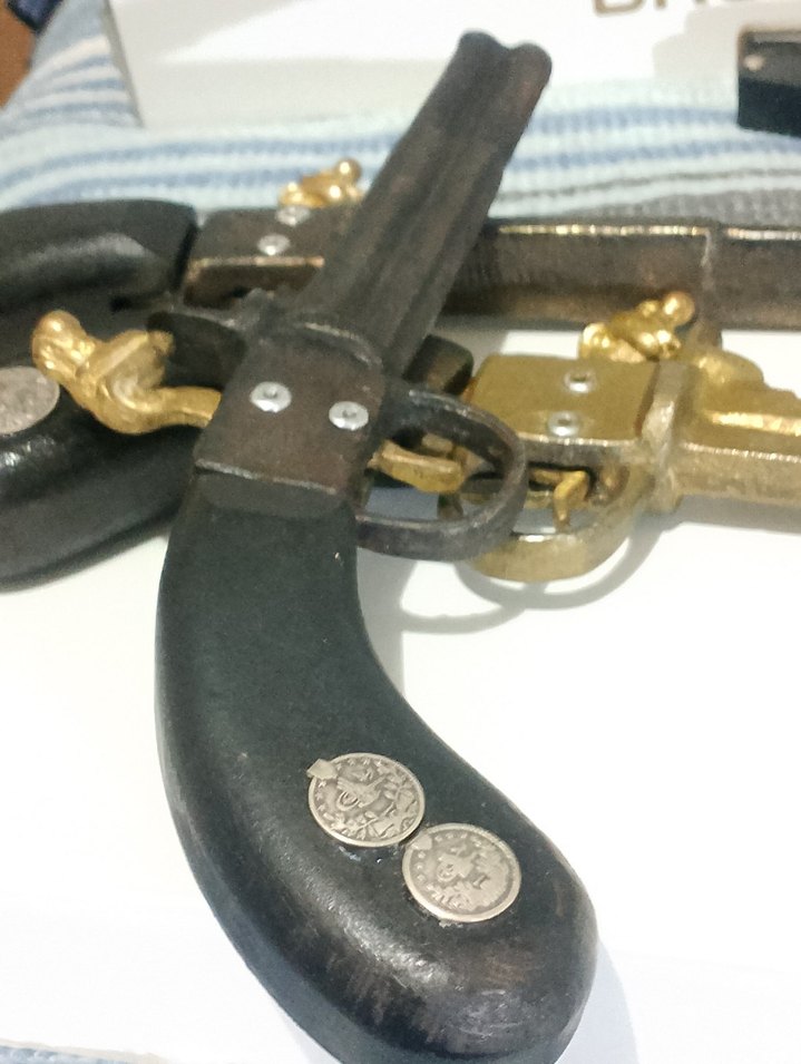 Dekorluk koleksiyonluk eskitme yapılmış döküm ve pirinç - Görsel 2