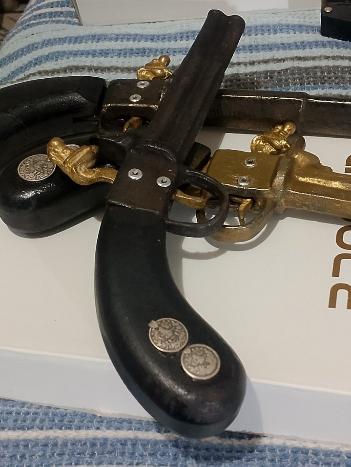 Dekorluk koleksiyonluk eskitme yapılmış döküm ve pirinç - Görsel 3