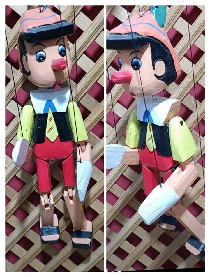 Avrupa ürün 45 cm.koleksiyonluk dekorluk ahşap pinokyo kukla - Görsel 2