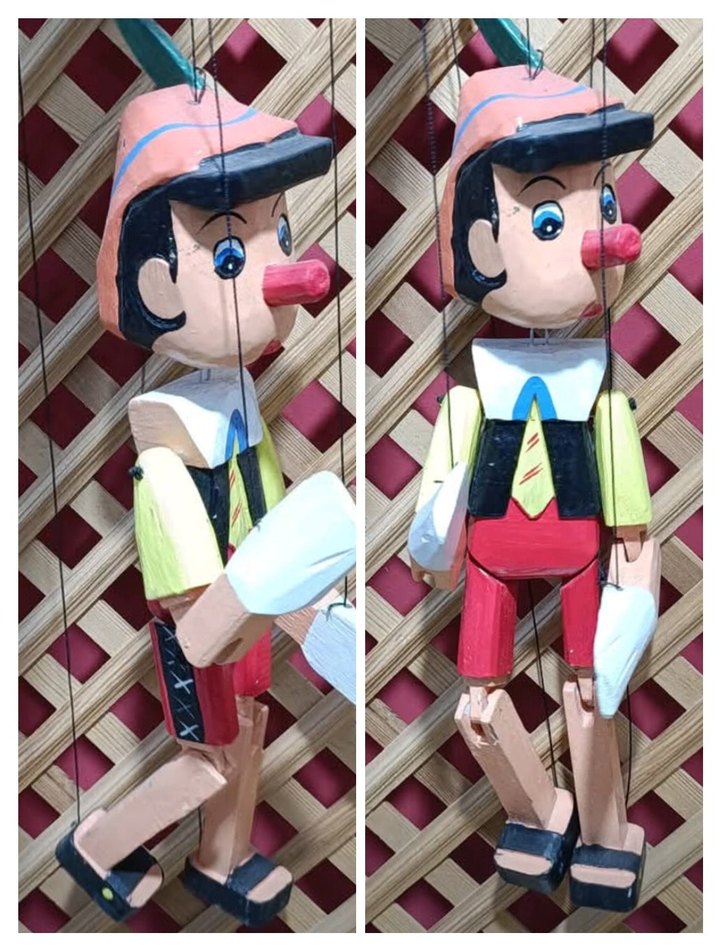 Avrupa ürün 45 cm.koleksiyonluk dekorluk ahşap pinokyo kukla - Görsel 3