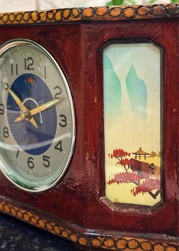 Dönem ürünü koleksiyonluk dekorluk çalışır Shangai kurmalı masa - Görsel 8