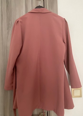 40 Beden pembe Renk Önden bağlamalı blazer takım