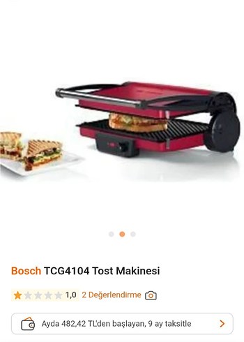 TOST MAKİNESİ (Açıklamaya bakın 