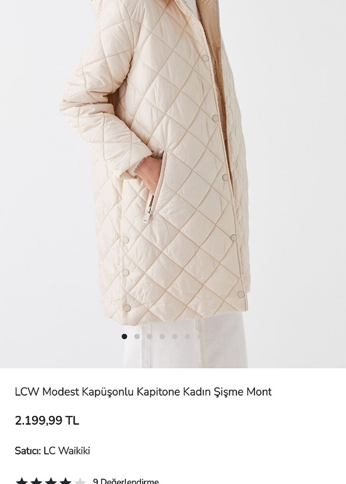 Kapüşonlu Kapitone Mont - Görsel 3