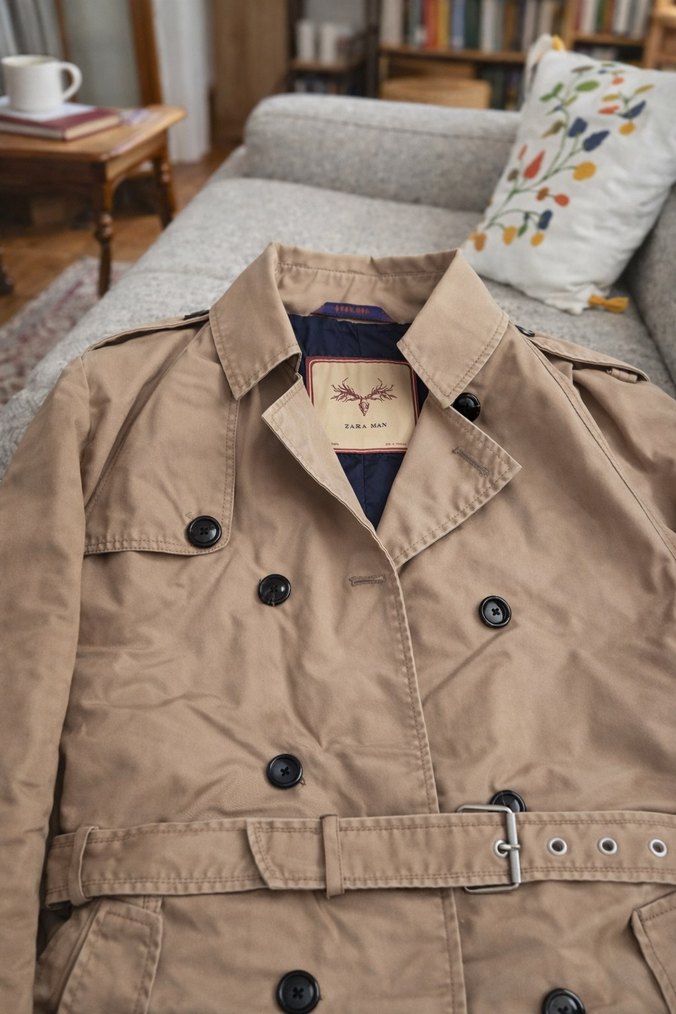 ZARA MAN BAJ ERKEK TRENÇKOT - Görsel 3