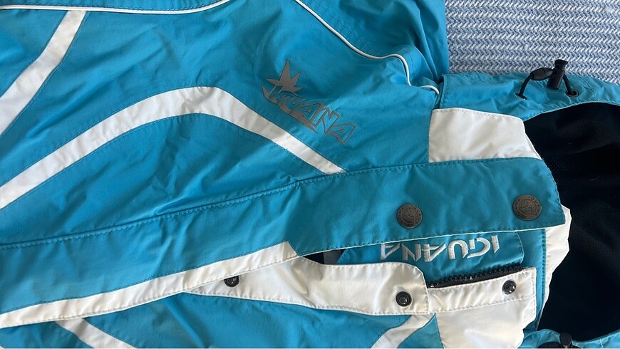 Mavi Rüzgar Geçirmez Kar Manto - Görsel 8