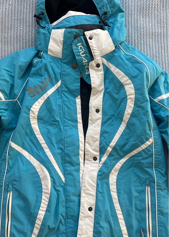 Mavi Rüzgar Geçirmez Kar Manto - Görsel 2