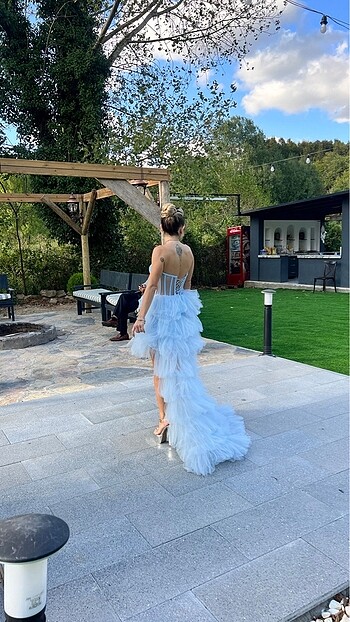 Bebek Mavisi Balo Elbisesi - Görsel 6