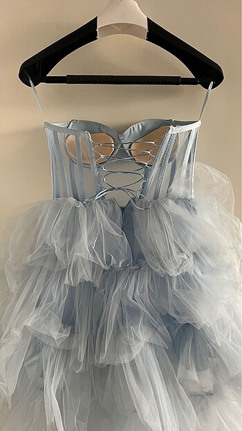 Bebek Mavisi Balo Elbisesi - Görsel 7