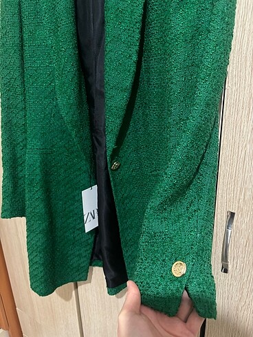 s Beden yeşil Renk Zara Tüvit Ceket