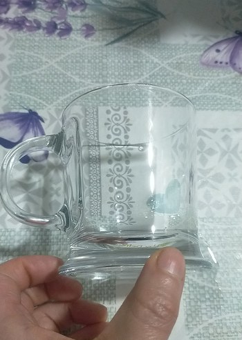 Parlak Beyaz kulplu bardak - Görsel 2