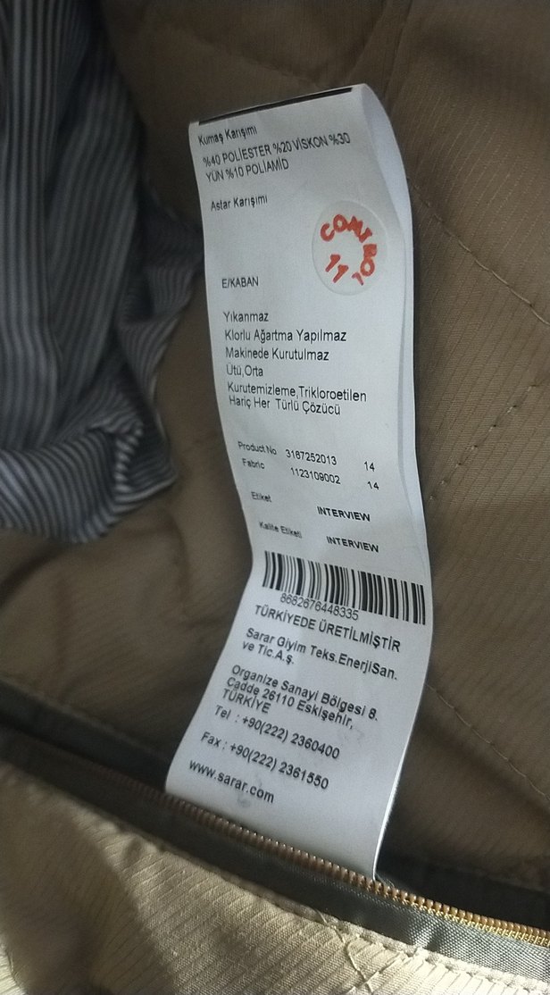 Düğmeli Kahverengi Erkek Kaban - Görsel 4