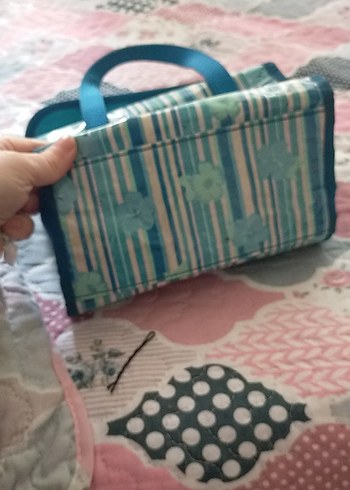 Mavi Baskılı Bebek Çantası - Görsel 4