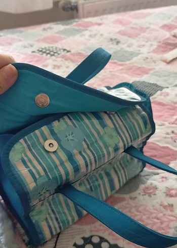 Mavi Baskılı Bebek Çantası - Görsel 5