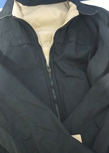 Erkek Lacivert Fermuarlı Rahat Kesim Ceket uniseks - Görsel 3