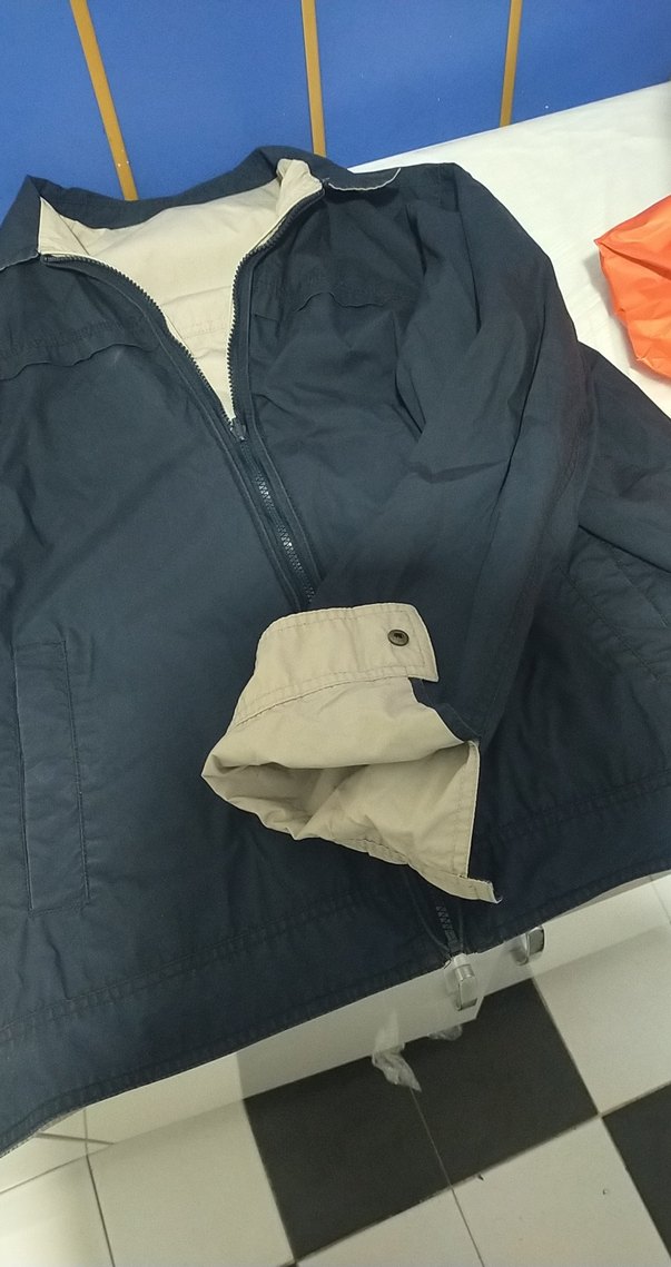 Erkek Lacivert Fermuarlı Rahat Kesim Ceket uniseks - Görsel 2