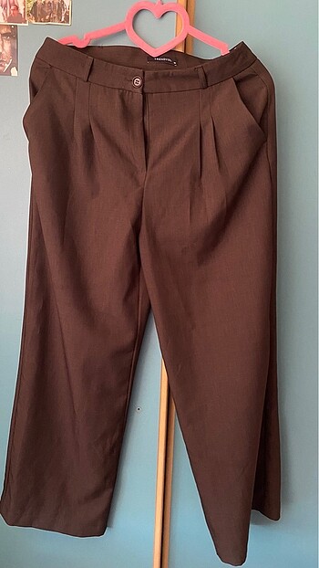 Kahverengi eide leg pantolon