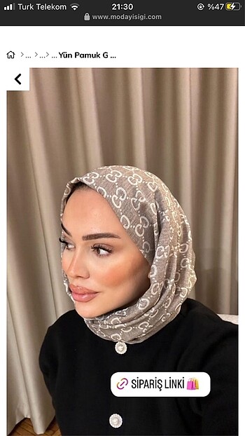 Kahve bej şal Gucci ithal yün pamuk ipek şal